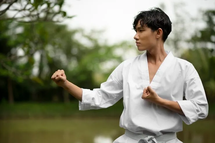 man-training-taekwondo-outdoors